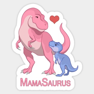 Mamasaurus Mommy & Baby Boy T-Rex Dinosaurs Sticker